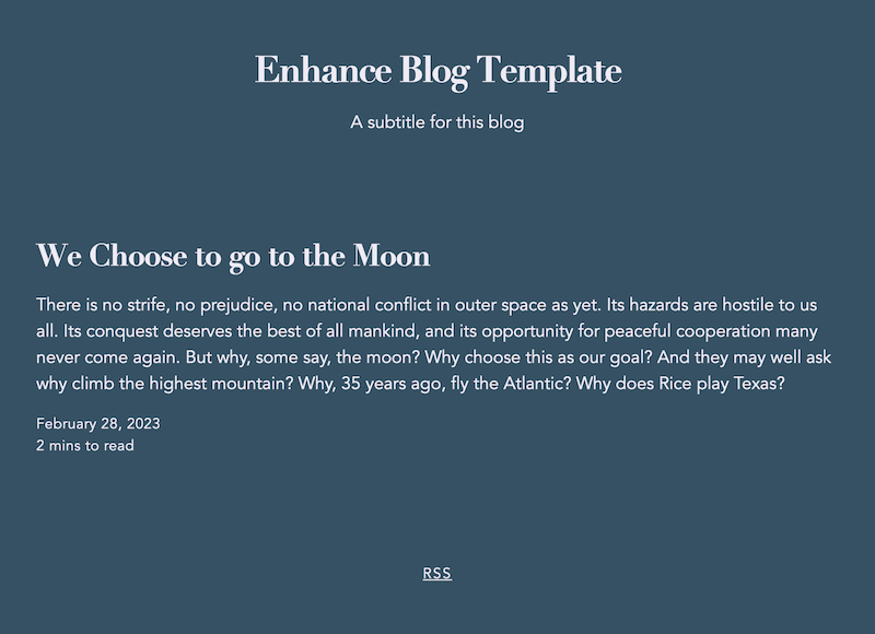 Enhance Blog Template